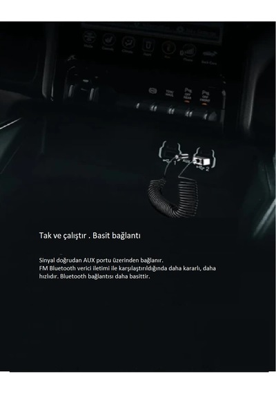 Plentiful Bluetooth Adaptör Araba Ve Araç Usb Ve 3.5mm Aux