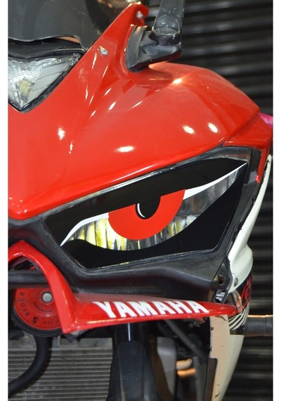 Yeni Özel Motosiklet Sticker Kızgın Göz Far Gözü Far Filesi Yzf R25 2015-2018 Uyumlu