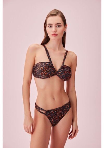 Suwen Agatha Yanı Detaylı Parlak Bikini Alt Sb253901310d1310 Shiny Flame