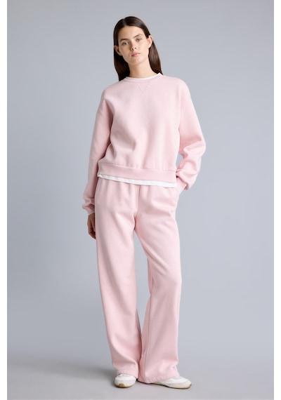 Defacto Straıght Fıt Basıc Geniş Paça Beli Lastikli Eşofman Altı B8571ax26wnpn38 Pembe-pn38