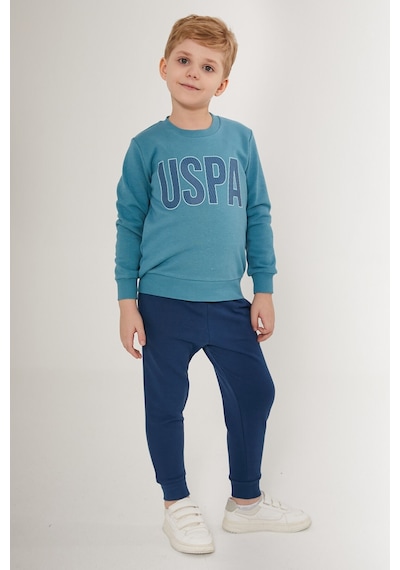 U.s. Polo Assn Strip Mavi Erkek Çocuk Eşofman Takımı