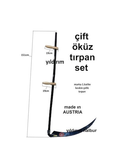 Çift Öküz Tırpan Avusturya Malı Çiftöküz Ot Biçme Tırpan