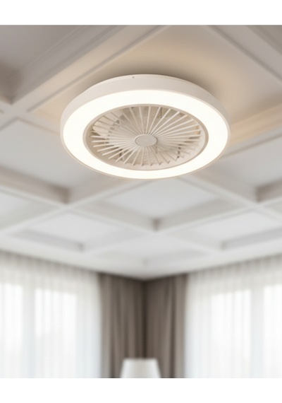 Kcf298 Modern Tavan Vanti 15w 19"ledli Modern Vantilatör - Beyaz