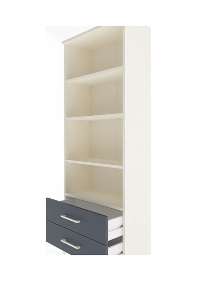 Arges Dolap 4 Raflı 2 Çekmeceli 60x30x163 Aytaşı-antrasit Aytaşı