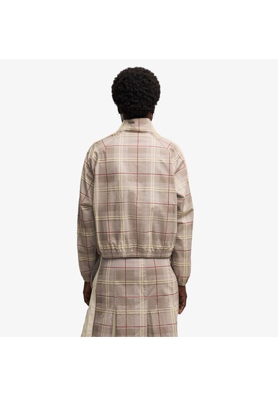 Puma T7 Tartan Woven Kadın Gri Ceket 636628 Çok Renkli