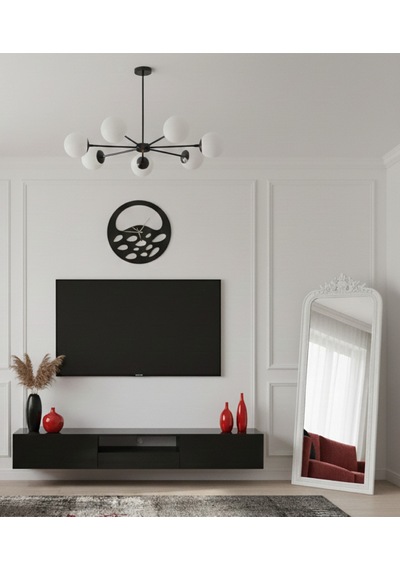 Nova Model Duvar Saati 50 X 50 Cm - Duvar Dekorasyon Ürünleri Siyah Beyaz