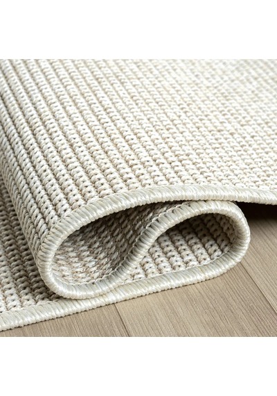 Krem Beyaz Kalın Dokuma Modern Halı - L664krbo Krem - Beyaz