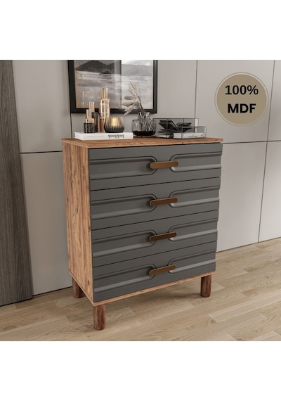 Comiet Zen 4 Çekmeceli Mdf Şifonyer Antrasit