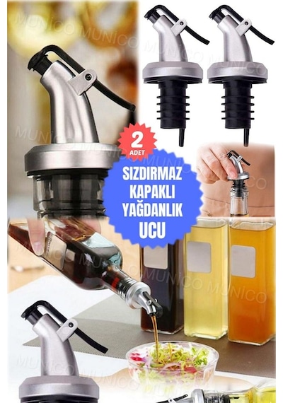 2 Adet Yağdanlık Tıpası Damlatmaz Şişe Ucu Dökme Ağızlığı Yağlık Diğer