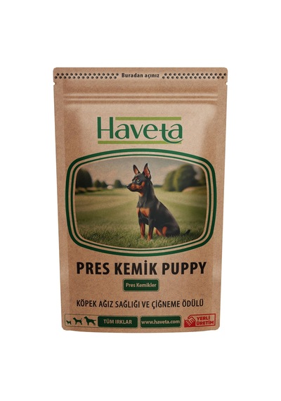 Haveta Pres Kemik Puppy Naturel 40 Adet