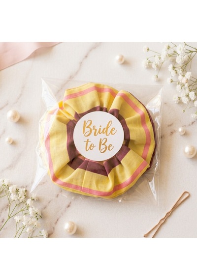 10'lu Bride To Be Bekarlığa Veda Hediyeliği Pamuk Scrunchie Saç Tokası Seti