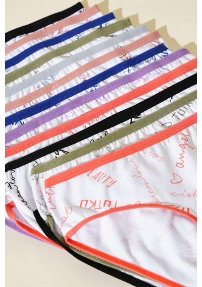 Tutku 12' Li Bayan Dıana Bikini Külot Kombin 0563 Çok Renkli