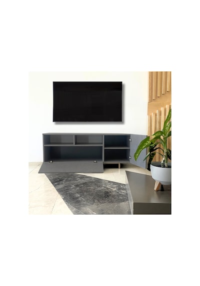 Tv Ünitesi 135 Cm Egger Gri Beton Gri Gri