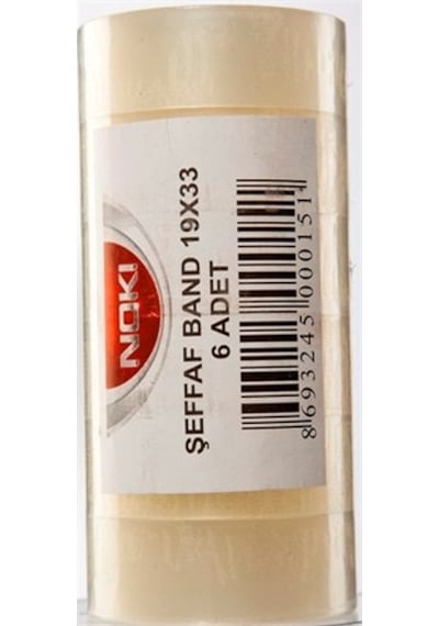 Noki Şeffaf Bant 19 MM x 33 M 6'Lı