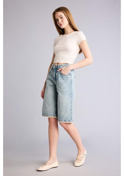 Defacto Normal Bel Jean Bermuda H1196ax26smnm39 Mavi-nm39 Defacto Normal Bel Jean Bermuda H1196ax26smnm39 Mavi-nm39