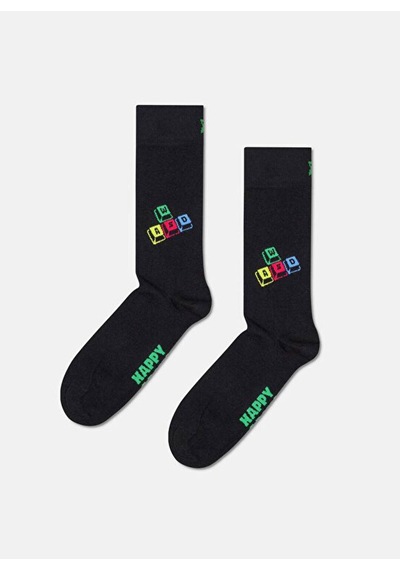 Happy Socks Siyah Erkek Desenli Çorap 4-pack Gamer Socks Gift Set