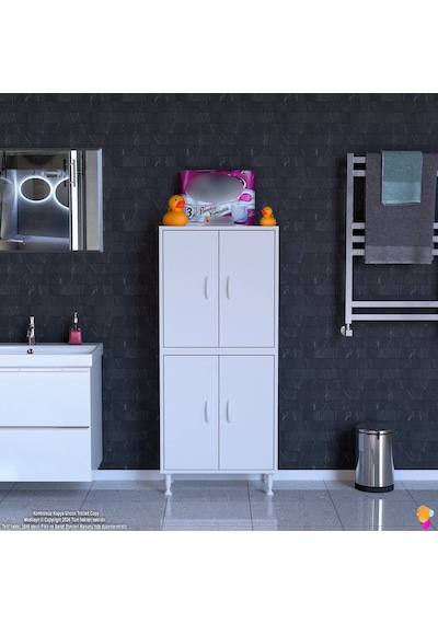Eliusta Nuve Geniş Depolama Alanlı Dolap 65 Cm Banyo/mutfak Çok Fonksiyonlu 65x138x32,5 Cm Saklama Dolabı Beyaz Eliusta Nuve Geniş Depolama Alanlı Dolap 65 Cm Banyo/mutfak Çok Fonksiyonlu 65x138x32,5 Cm Saklama Dolabı Beyaz