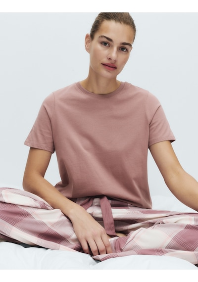 Marks & Spencer 2’li Saf Pamuklu Pijama Üstü T37003696T Krem Mix