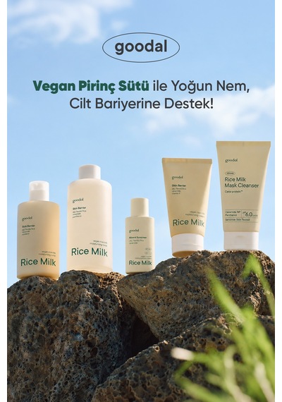 Mineral Filtreli, Nemli Bitişli Güneş Kremi Goodal Vegan Rice Milk Moisturizing Sun Cream Spf50+