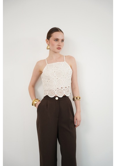 Verymoda Güpür Askılı Büstiyer D2368 Ham