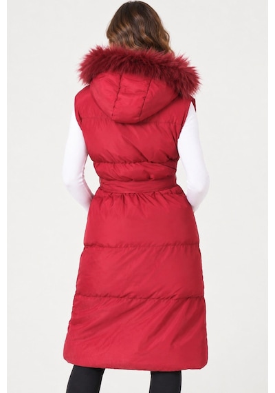 Z9744 Dewberry Bayan Yelek-bordo-1