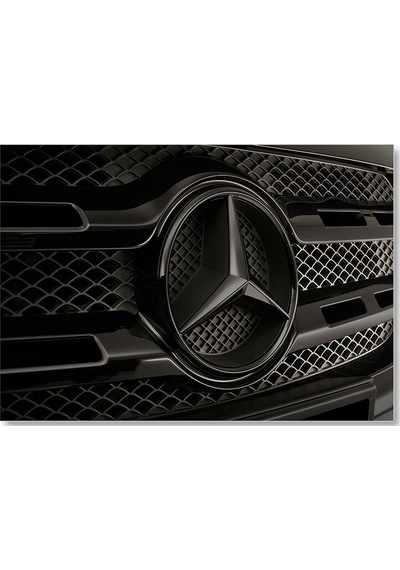 Cakasepetim Mercedes Benz Logo Karanlık Mod Ahşap Mdf Tablo