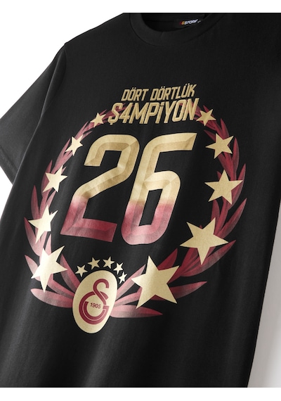 Gsstore Galatasaray 26. Şampiyonluk Çocuk T-shirt C261166 Siyah