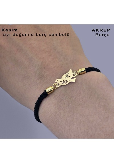 Archin Akrep Burçlarına Özel Kuş Motifli Siyah İpek Örgülü 14 Ayar Altın Plakalı Hediye Bileklik-360burç Akrep Archin Akrep Burçlarına Özel Kuş Motifli Siyah İpek Örgülü 14 Ayar Altın Plakalı Hediye Bileklik-360burç Akrep