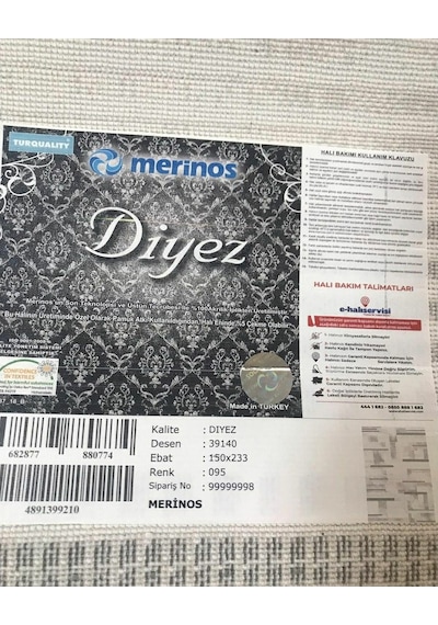 Merinos Halı Diyez Serisi 39140 095 Tüm Ebatlar