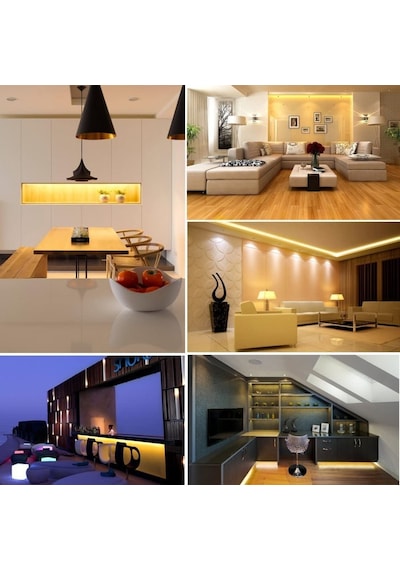 ACK Üç Çip 40*40 Şerit Led- Gün Işığı 3000K-12 V- 5 Mt-AS01-00800
