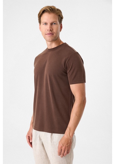 Back And Bond Kahve Regular Fit Bisiklet Yaka Tişört Çok Renkli