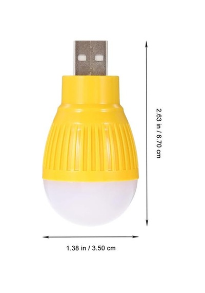 Pm-34389 Usb Beyaz Gece Lambası Mini Ampul Aydınlatma Beyaz - Çok Renkli