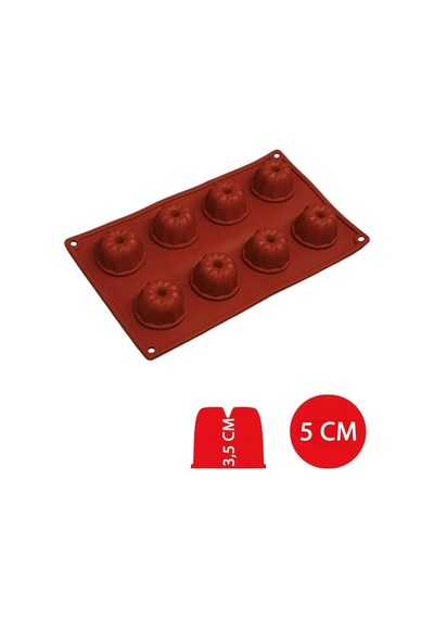 Siliko World Silikon Muffin Kek Pasta Kalıbı, Kahverengi Diğer