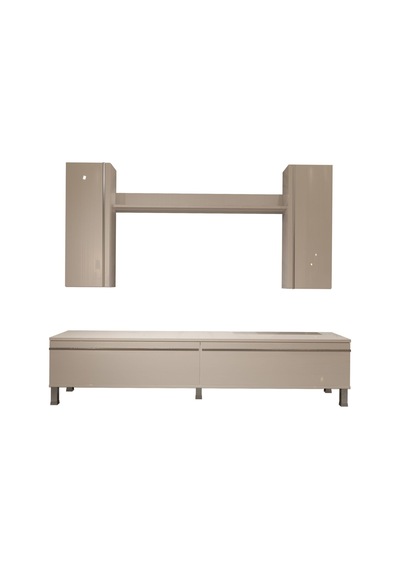 Decoraktiv Eko 7 Mdf Std Krom Ayaklı Tv Ünitesi Tv Sehpası Beyaz