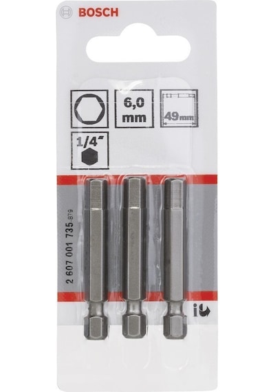 Bosch Extra Hard HEX6x49 mm 3'lü - 2607001735