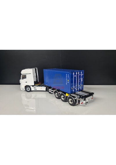1/50 - Mercedes Actros 4x2 + 20ft Mavi Konteyner + Dorse -wsi