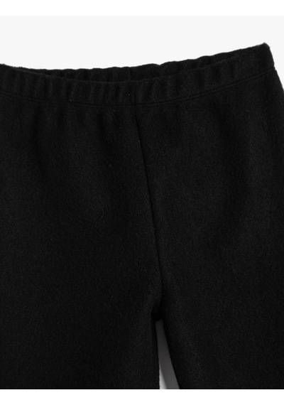 Koton Basic Fitilli Tayt Beli Lastikli Siyah 4wkg40240ak Siyah