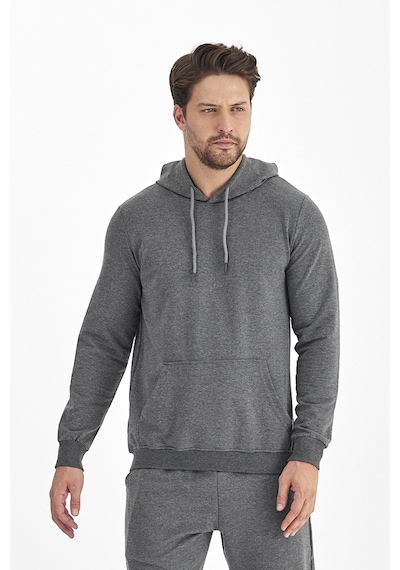 Monox Erkek Kapüşonlu Mevsimlik Sweatshirt 001 Antrasit