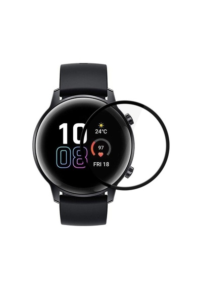 Huawei Honor Magic Watch 2 42mm Tam Kaplayan Temperli Cam Full Ekran Koruyucu Siyah