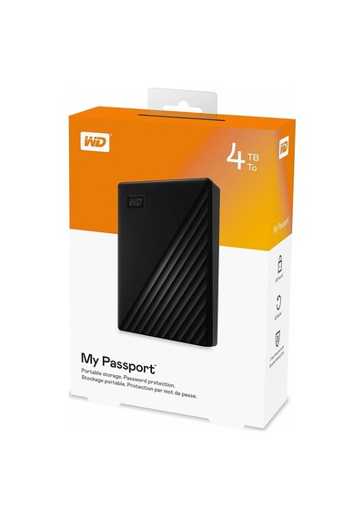 Wd Wdbpkj0040bbk-wesn, Mypassport 4tb 2,5&quot Usb3.2, Taşınabilir, Harici Hdd, Siyah, Türkiye Distribütörü Garantili