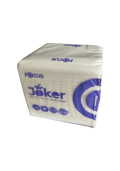 Focus Joker Masaüstü Tek Çek V Katlama Kağıt Dispenser Peçete 2 Kat 3 x 250'li