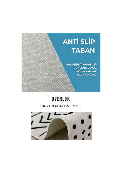 Çok Renkli Halı 0068 - Yıkanabilir, Kaymaz Taban, Dijital Baskılı, Leke Tutmaz, İnce Hav, Modern Salon, Oturma Oda Genel