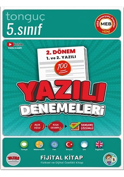 5. Sınıf Yazılı Denemeleri 2. Dönem 1 Ve 2. Yazılı - Tonguç Yayınları