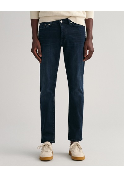 Gant Erkek Siyah Extra Slim Fit Jean Pantolon Düz 1000178 Siyah