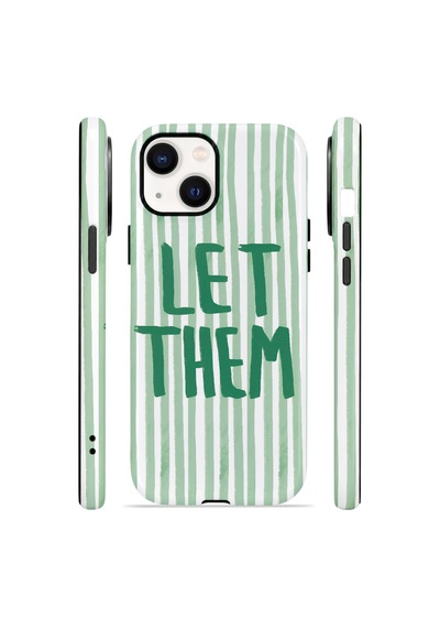 Apple iPhone Uyumlu 15 Vorian Çift Katmanlı Kılıf Let Them Green