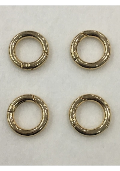Karantuhafiye Çanta Halkası Yuvarlak Yaylı Klips 2 Cm 4 Lü Set Gold Gold Çok Renkli