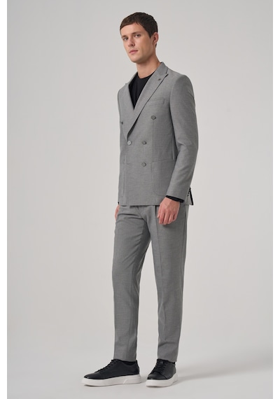 Morven Erkek Gri Poliviskon Trend Desenli Slim Fit Sivri Yaka Takım Elbise 26ms001012100 Gri Morven Erkek Gri Poliviskon Trend Desenli Slim Fit Sivri Yaka Takım Elbise 26ms001012100 Gri