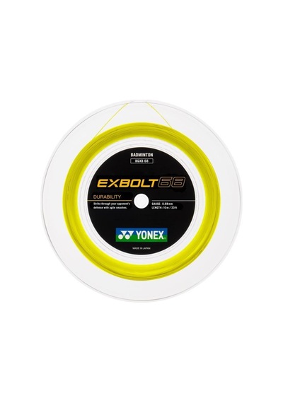 Yonex Exbolt 68 Badminton Kordajı 0.68 Mm 200 Metre Sarı