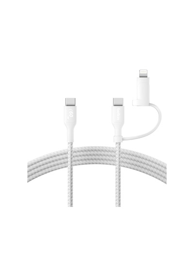 2-in-1 Charging Cable With Usb-c & Lightning Connector - Braided -charging Cable, Usb-c To Usb-c & Lightning Charger Cord, Multi-charging Combo For, İpad,, More - 2-in-1 Charging Cable With Usb-c & Lightning Connector - Braided -charging Cable, Usb-c To Usb-c & Lightning Charger Cord, Multi-charging Combo For, İpad,, More -
