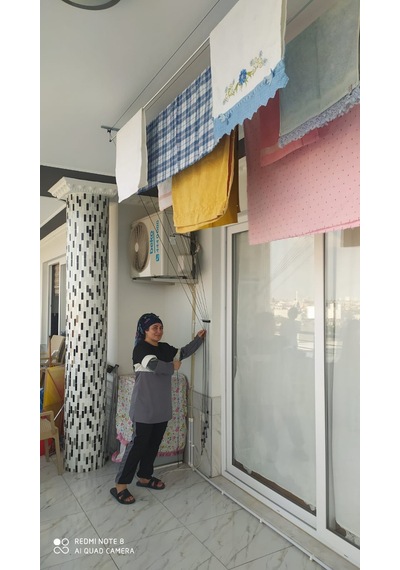 Yıldız Silver 5 Sıralı 125 Cm Boyunda Asansörlü Çamaşır Kurutucu Gümüş